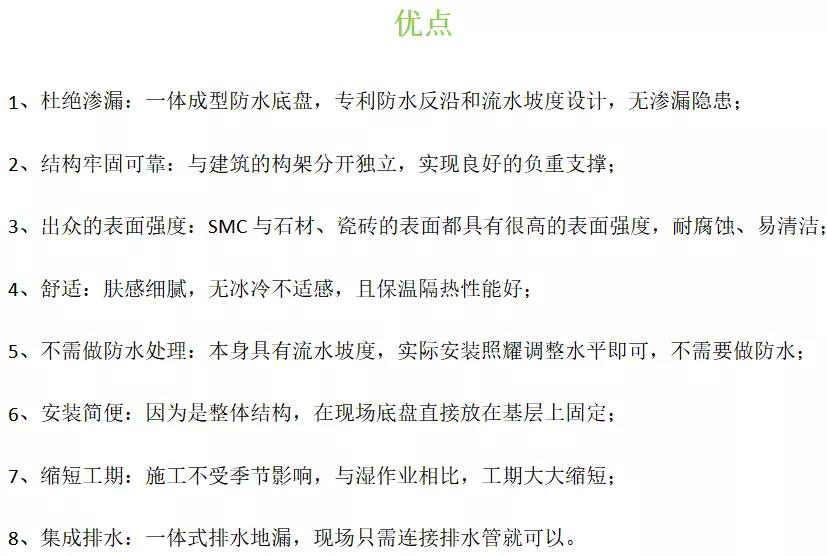 整體衛浴的優點